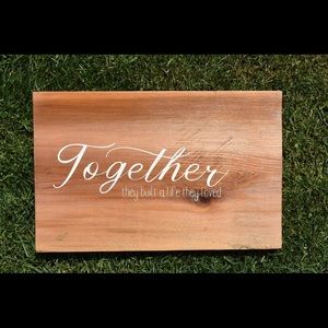 Together handmade wood sign decor